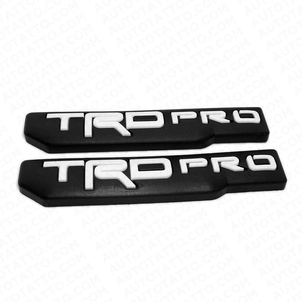 2x Mini TRD Pro Fender Door Tailgate Badge Logo Emblem Silicone Decoration Sport