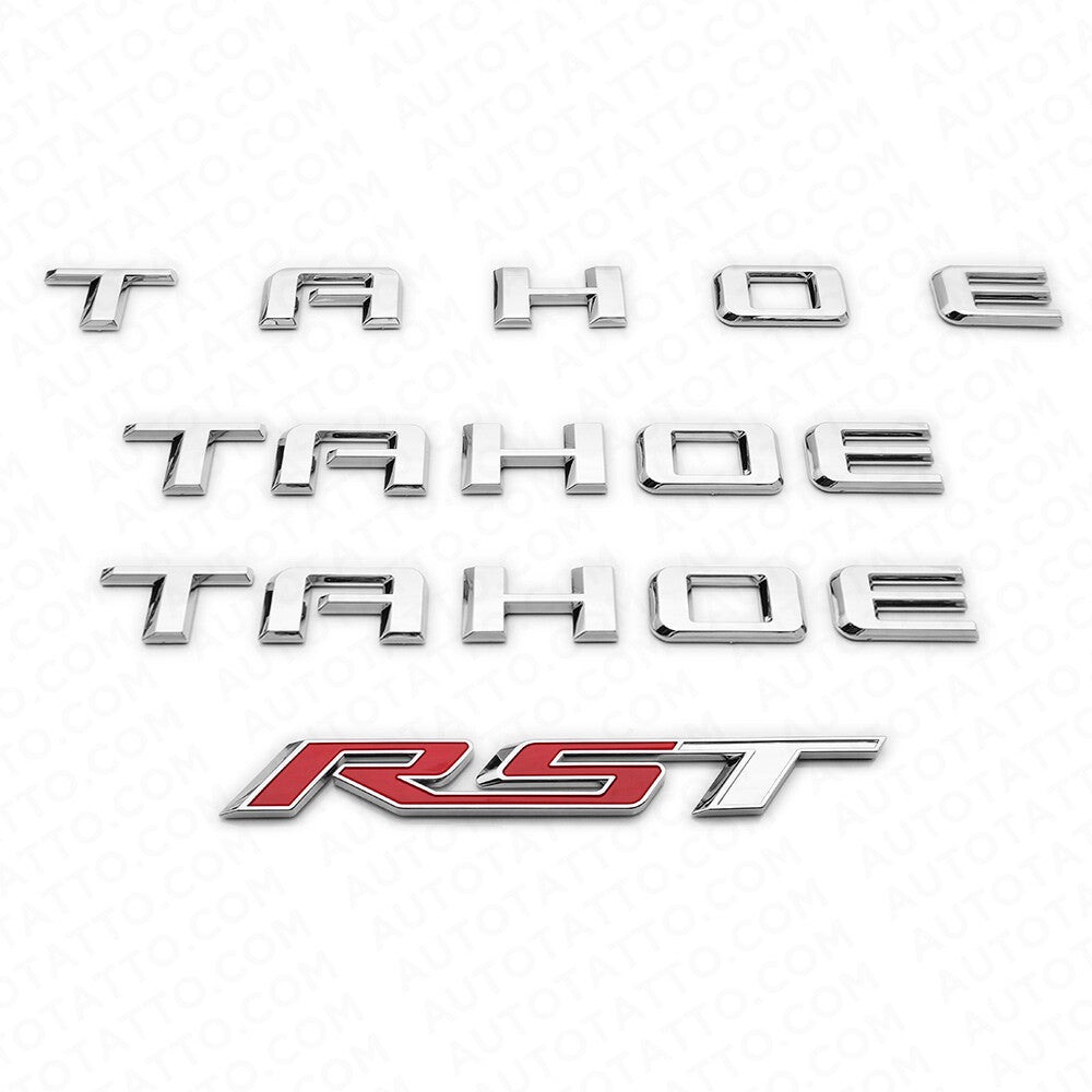 2021+ Chevy Tahoe OEM Chrome Nameplate Emblem Kit Set RST Sport Decorate