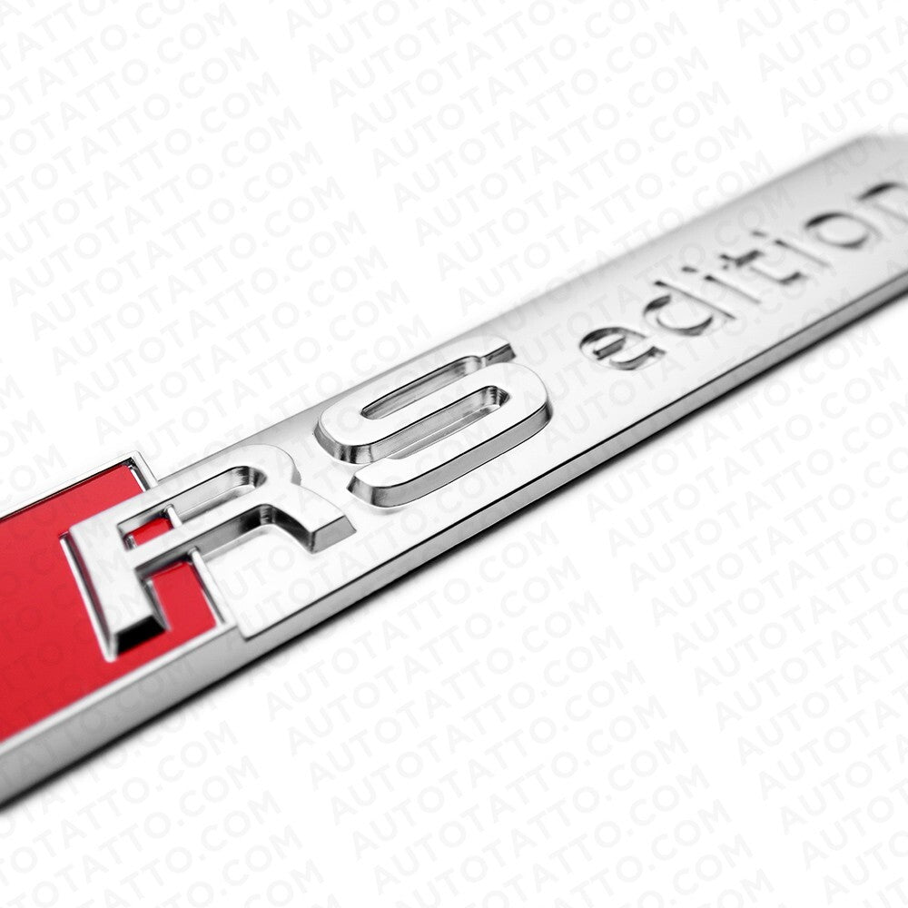 Audi RS Edition Side Fender Marker Logo Emblem Decal Badge Decorate Silver Sport