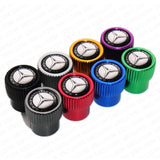 For Mercedes-Benz Roundel Car Wheels Tire Air Valve Caps Stem Dust Cover Sport