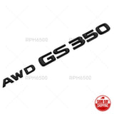 For Lexus Rear Trunk AWD GS 350 Letter Logo Badge Car Emblem F-Sport Gloss Black