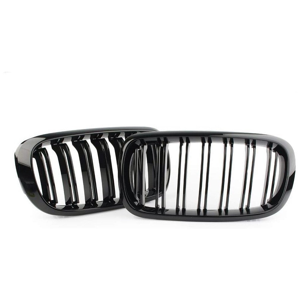 Front Kidney Grill For BMW F15 X5 F85 X5M F16 X6 F86 X6M Gloss Black Double Slat