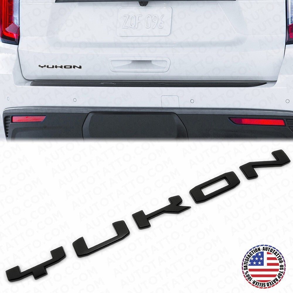 2021+ GMC Yukon Rear Liftgate Nameplate Letter Badge Emblem AT4 XL Matte Black