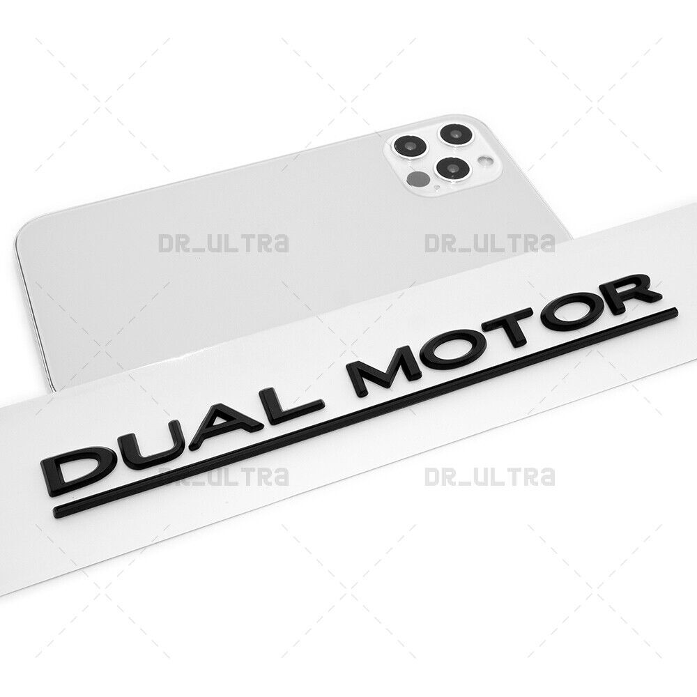 Tesla Rear Liftgate Lid Dual Motor Performance Nameplate Logo Badge Emblem Black