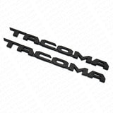 2x 15-21 Black Tacoma Letter Front Door Nameplate Emblem Badge Logo Tailgate