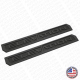 2x 19-23 GMC Sierra Elevation Front Door Left Right Nameplate Emblem Matte Black