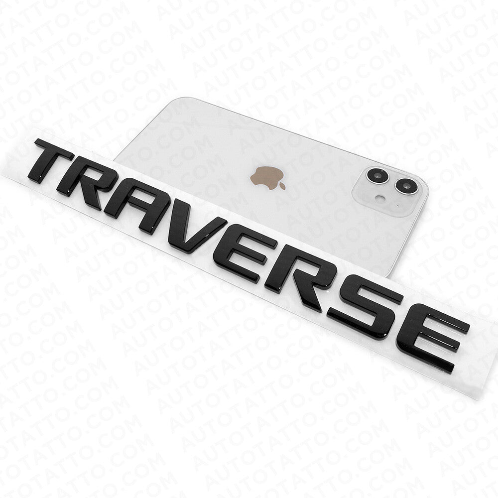 Chevy Traverse Rear Lifgate Letter Badge Nameplate Logo Emblem Gloss Black Sport