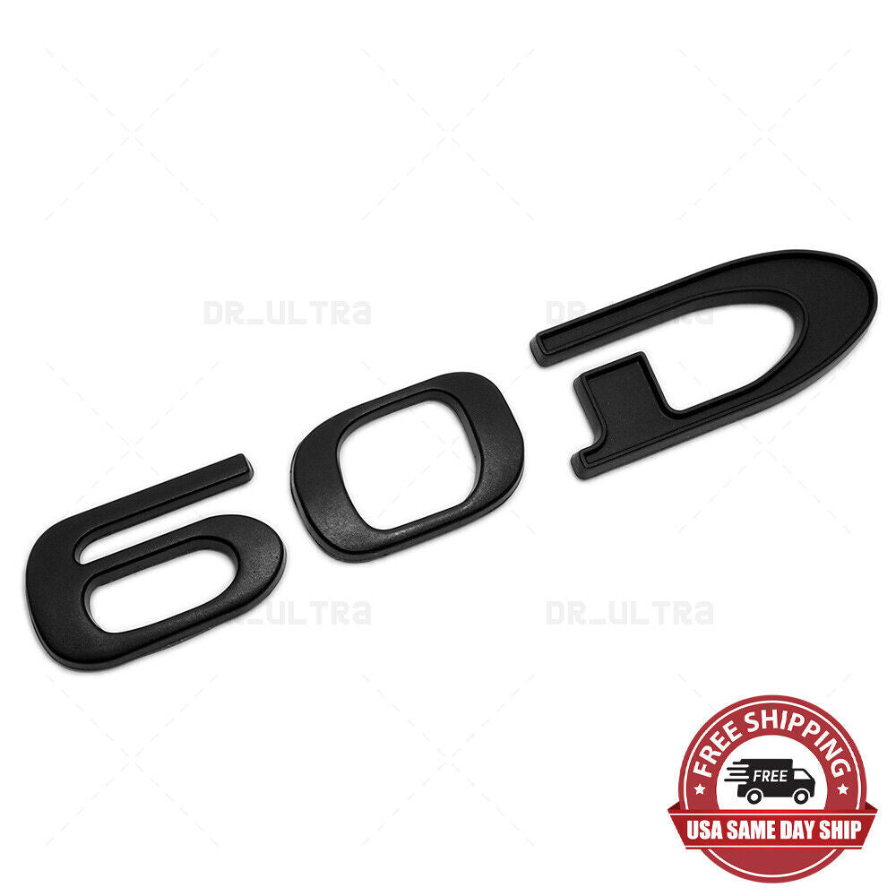 Tesla Rear Liftgate Lid Model 60D Nameplate Logo Badge Emblem Sport Matte Black