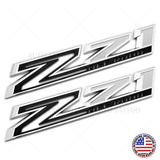2pcs Chevy 19-21 Silverado Z71 Off Road Fender Letter Sport Emblem Badge Black