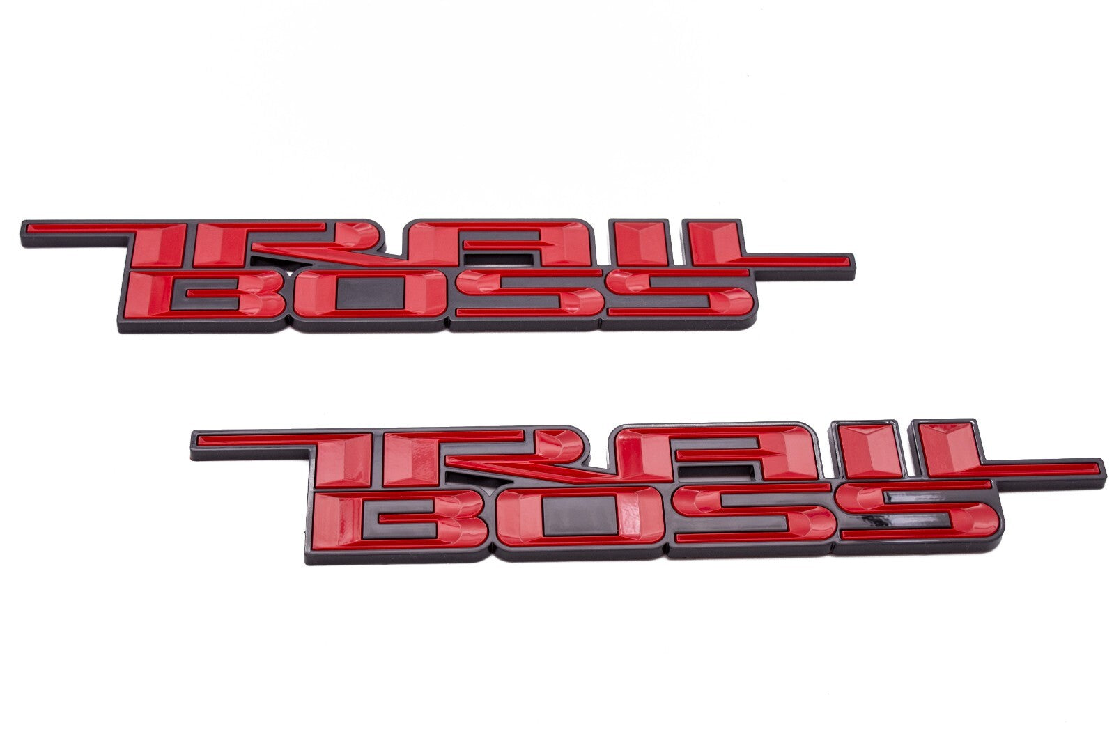 2PCS Red Black 2000-2024 Silverado Z71 Trailboss Emblem Badge Nameplate