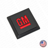 GM Logo Mark of Excellence 1.25" Fender Door Nameplate Emblem Badge Black Red
