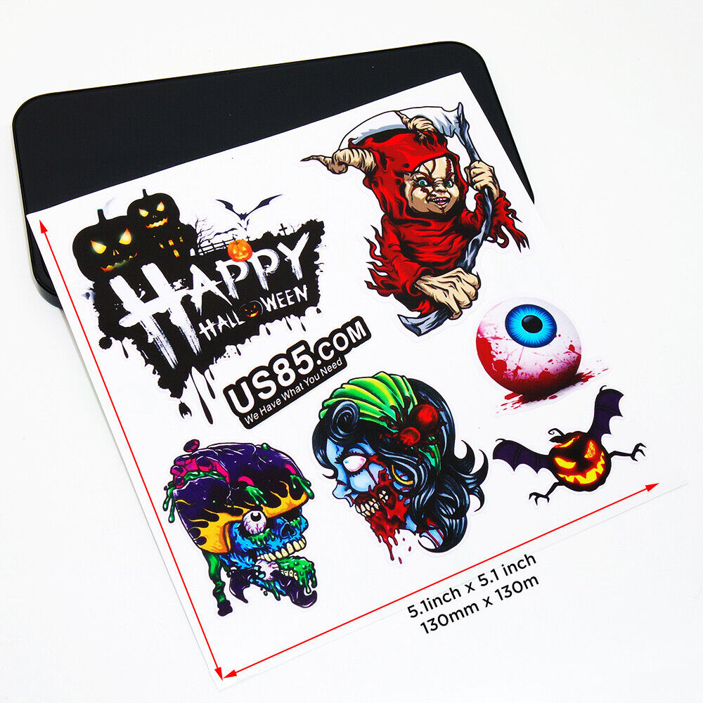 Halloween Holiday Car Body Office Phone Kid Decal Emblem Sticker Decorate Gift