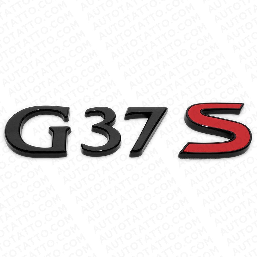 Infiniti G37s Rear Trunk Logo Letter Badge Emblem Nameplate Sport Gloss Black
