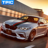 Carbon Fiber Car Hood Racing Sticker Stripe Decal For BMW Performance Sport