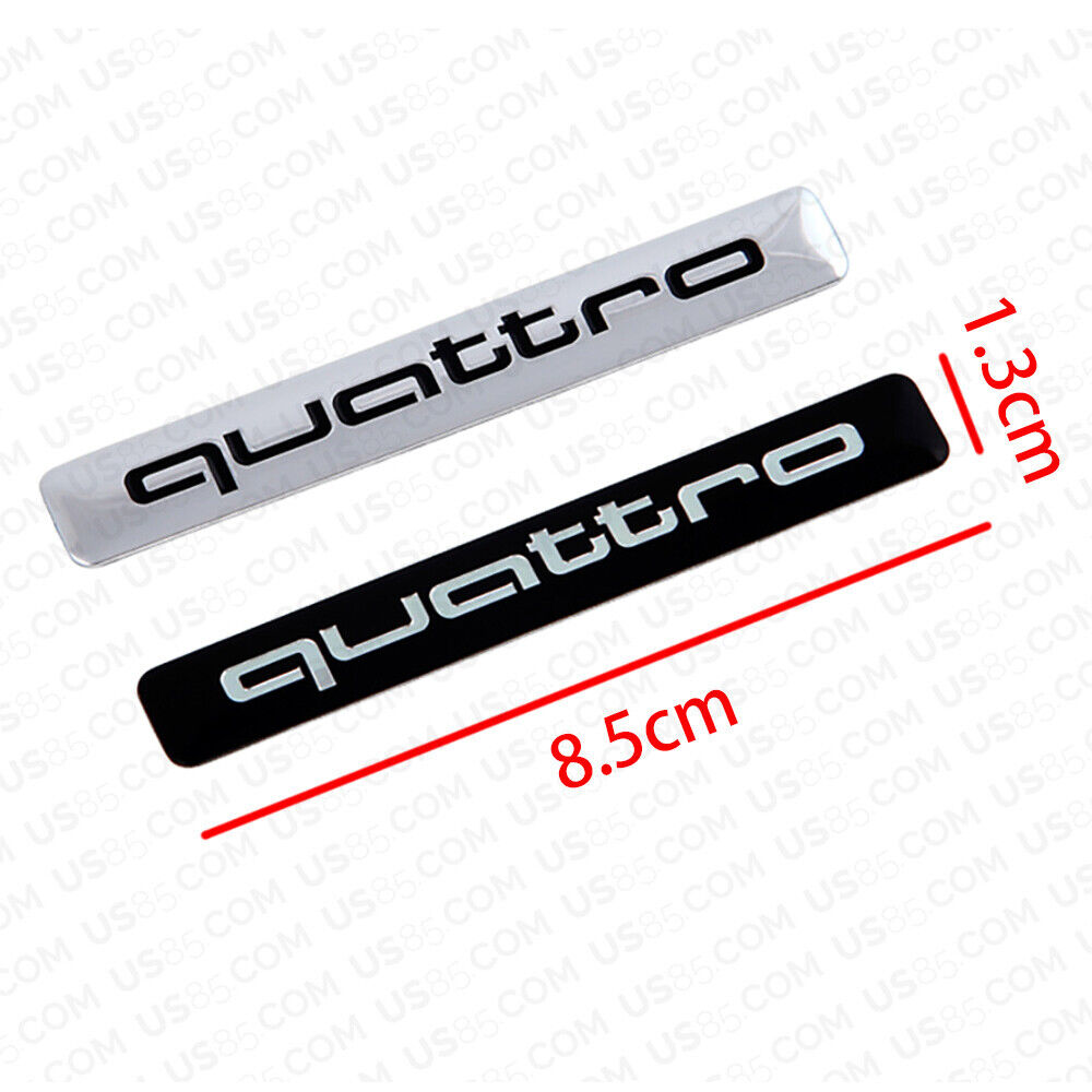 Universal Fashion Aluminum Alloy Quattro Car Decal Sticker for Auto Decoration