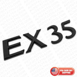For Infiniti EX 35 Rear Trunk Logo Letter Badge Emblem Nameplate Gloss Black