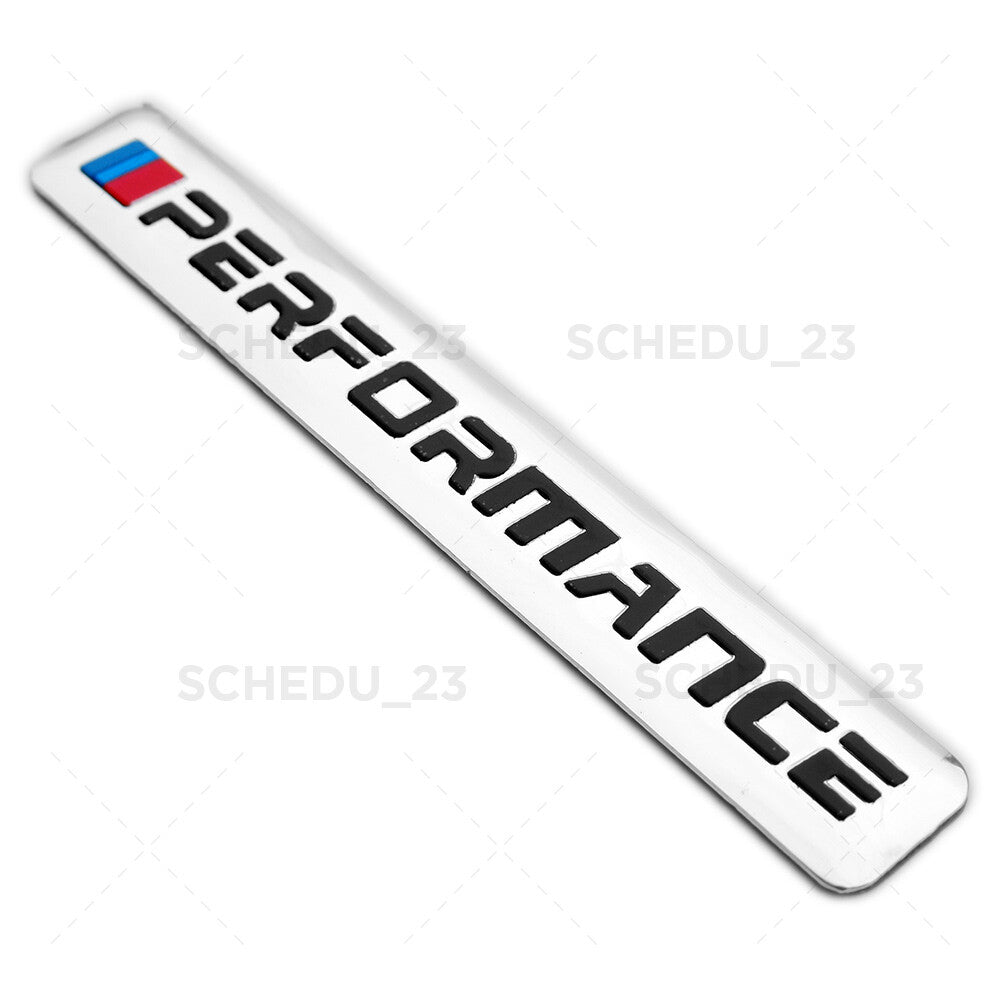 2x BMW M Performance Logo Emblem Badge Car Fender Tailgate Series Sport Chrome