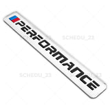 2x BMW M Performance Logo Emblem Badge Car Fender Tailgate Series Sport Chrome