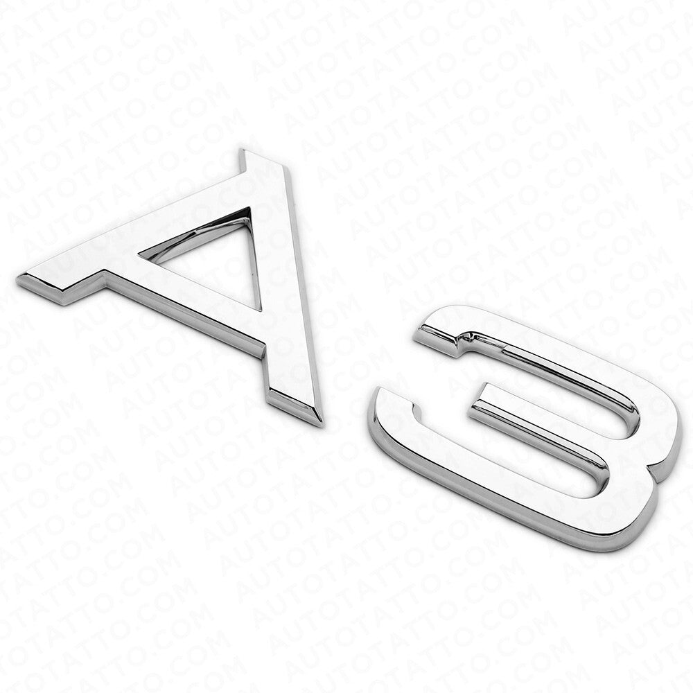 Audi A3 OEM Chrome Rear Letter Tail Badge Trunk Emblem Badge Sport  Sline