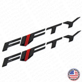2pcs Camaro FIfty Side Fender Marker Nameplate Logo Sport Emblem Decorate Black