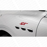 For Maserati Ghibli Levante Grecale Front Side Fender Logo GT Emblem Badge Red