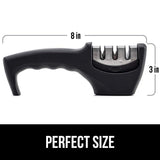 3-Stage Knife Sharpener Repair Restore Polish Blades And 1 Glove For Kitchen