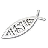 Universal 3D Fashion Metal Jesue Fish Cross Car Decal Sticker Decoration