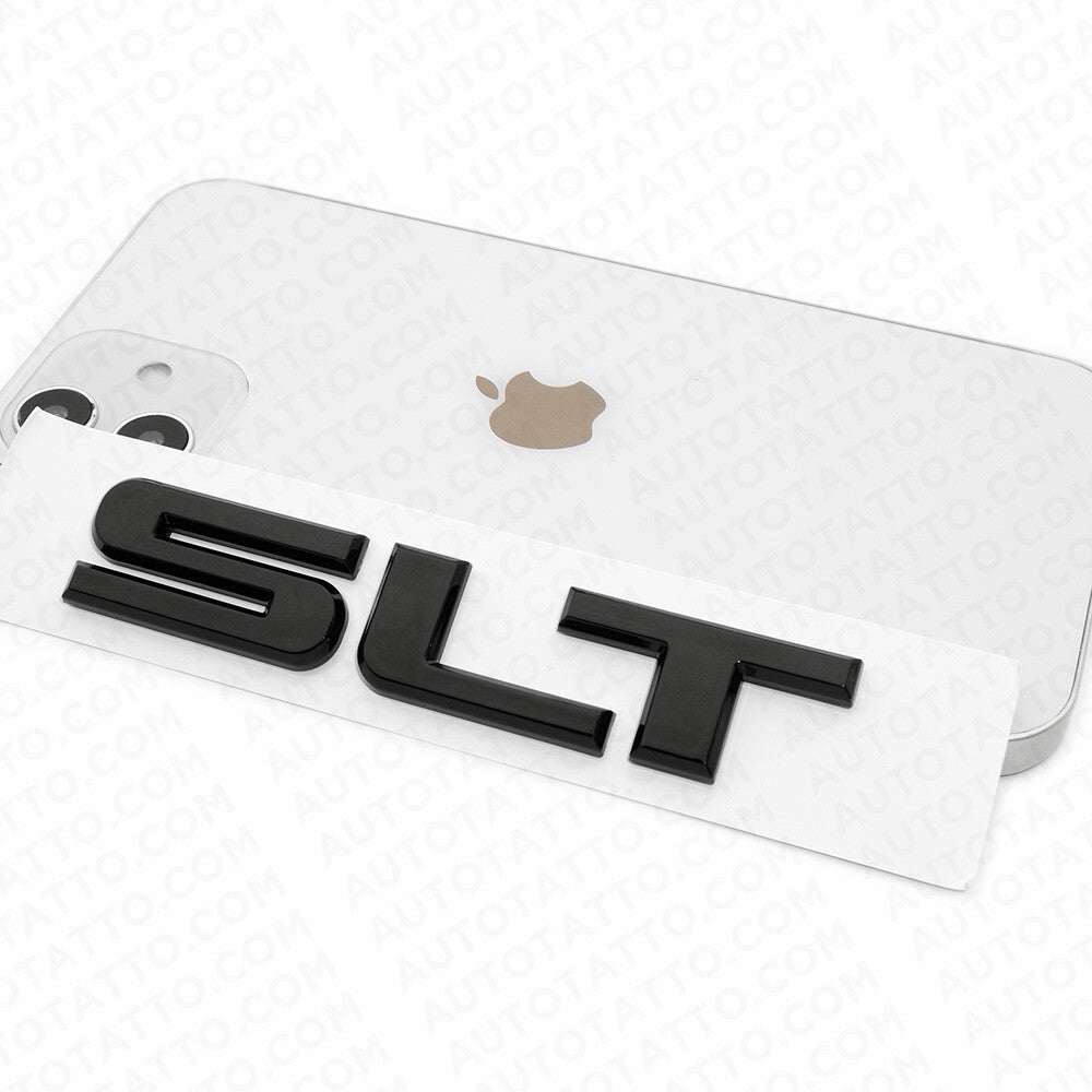 14 - 20 GMC SLT Tailgate Door Letter Nameplate Emblem Logo Badge Gloss Black