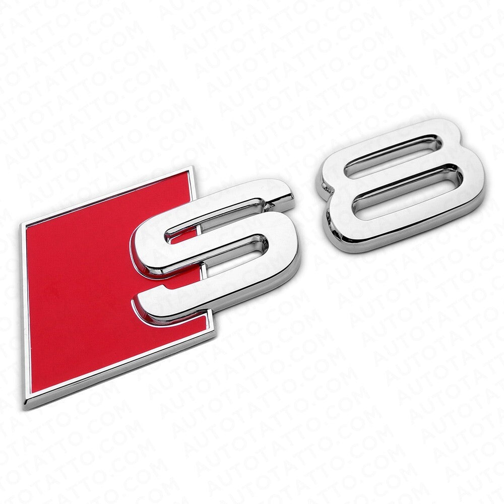 Audi S8 OEM Chrome Rear Letter Tail Nameplate Trunk Emblem Badge Sport Sline