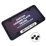 Black Stainless Car License Plate Frame Cover For AMG Sport Gift Accessories