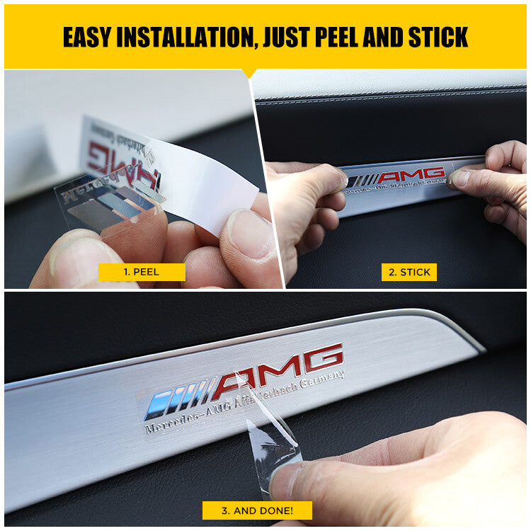 AMG Edition Interior Emblem Aluminum 3D Decal Sticker Badge Decorate Logo Gift