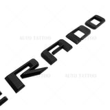 19-21 Matte Black Silverado Custom 1500 Tailgate Letter Logo Emblem Badge Z71