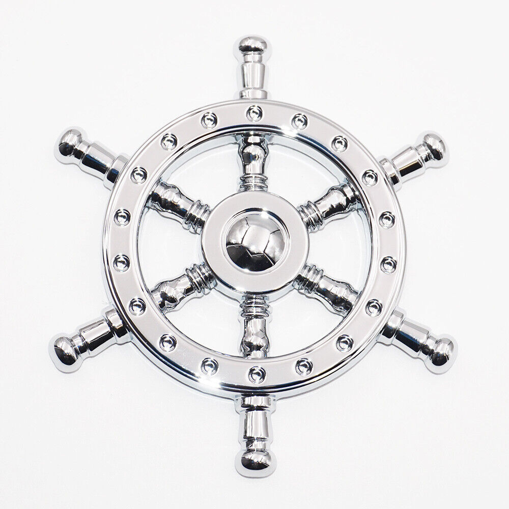 Universal 3D Fashion Metal Ship Steering Wheel Car Decal Sticker Decoration