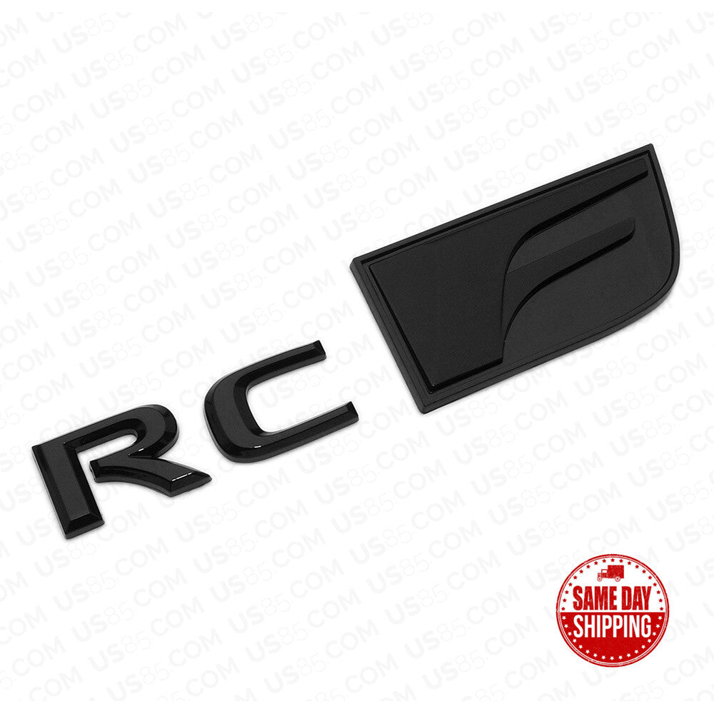 For Lexus Trunk Lid Black RCF RC F Letter Logo Badge Emblem Car Replace F-Sport
