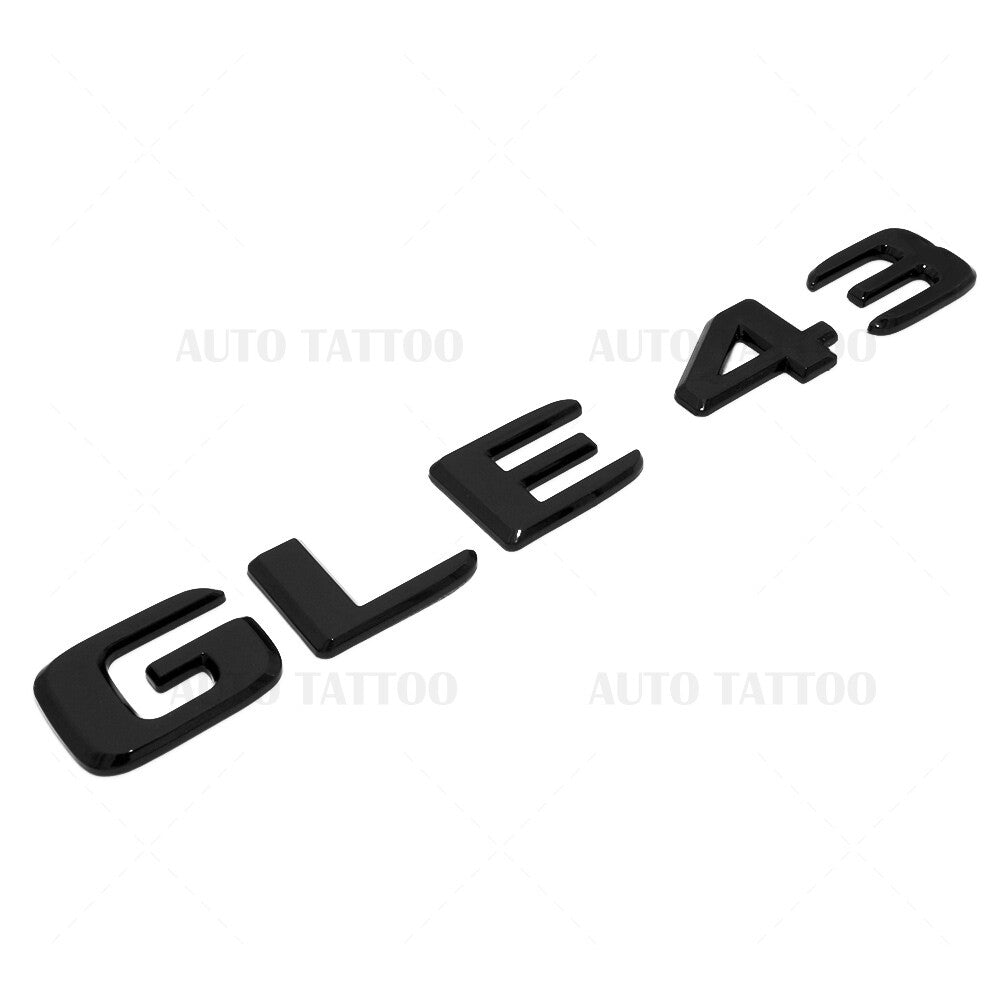 17-21 Mercedes GLE 43 Letter Emblem Liftgate Logo Badge AMG Sport Gloss Black