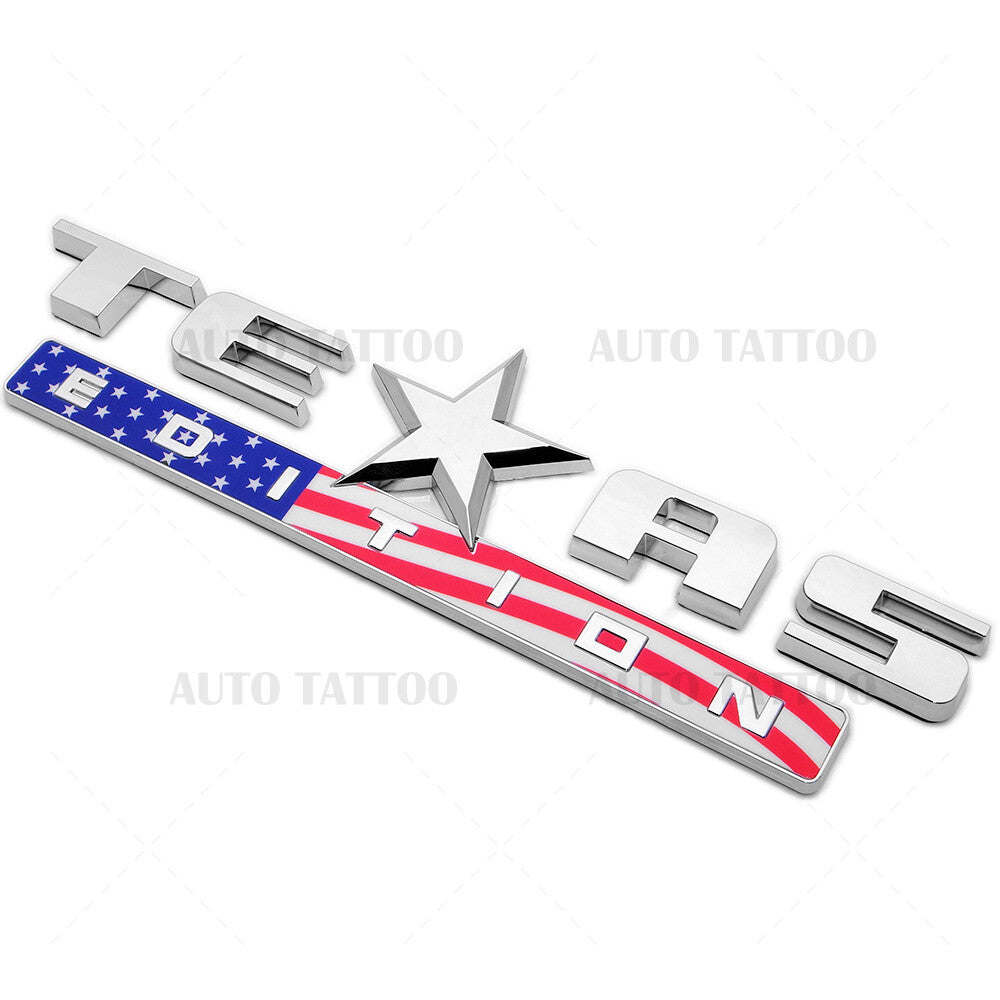 2x GMC Chevrolet Cadillac USA Flag TEXAS Edition Door Logo Emblem Badge Decorate