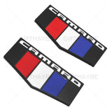 2x For GM Chevy CAMARO Logo Fender Marker Emblem 3D Black Sport Badge RS SS ZL1