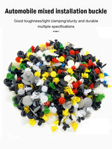 100pcs Mixed Plastic Clips Universal Door Panel Bumper Interior Auto Buckle Car Accessory