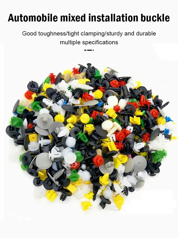 100pcs Mixed Plastic Clips Universal Door Panel Bumper Interior Auto Buckle Car Accessory