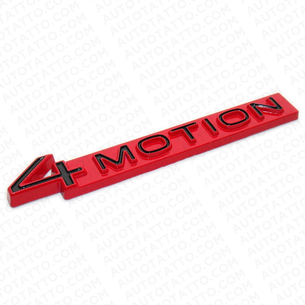 For 18-23 VW 4 Motion Rear Trunk Nameplate Badge Emblem Red Sport