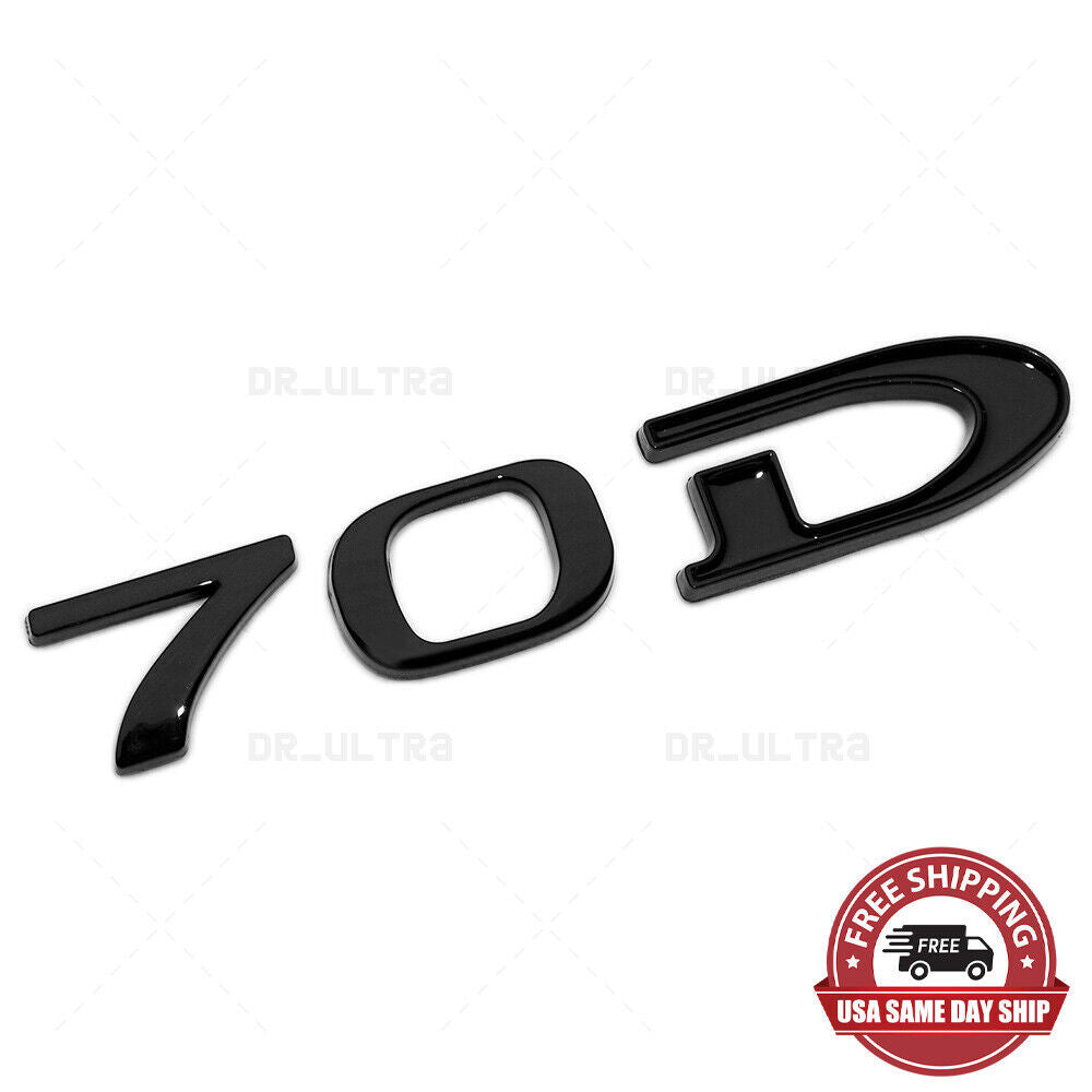 Tesla Rear Liftgate Lid Model 70D Nameplate Logo Badge Emblem Sport Gloss Black