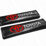 Car Carbon Seat Belt Cover Safety Shoulder Strap Cushion Pad Harness Fit Toyota