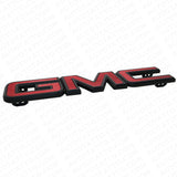 14-19 GMC Sierra Front Grille & Tailgate Letter Replace Logo Emblem Black & Red