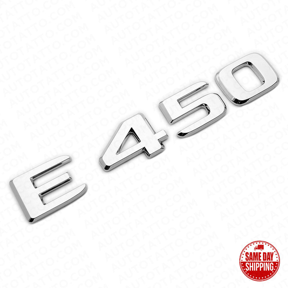 19-21 Mercedes-Benz E450 E 450 Letter Emblem Trunk Logo Badge AMG Sport Chrome
