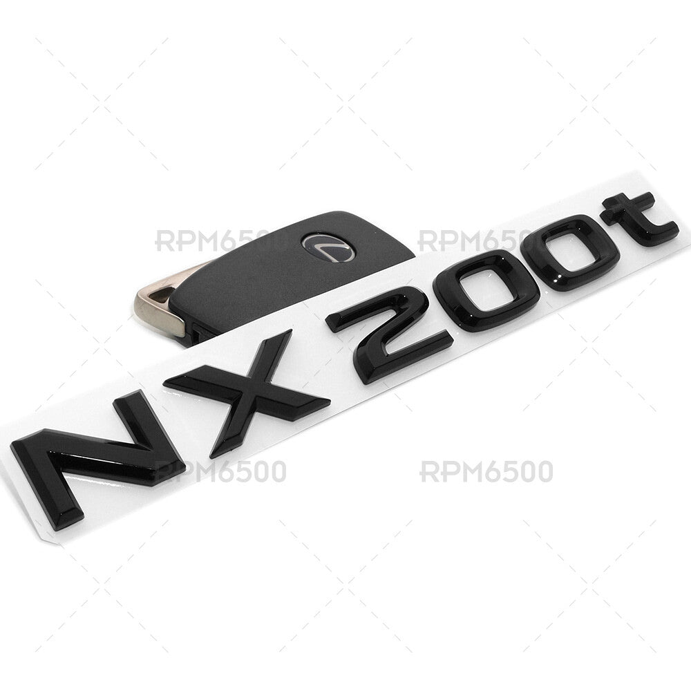 Lexus Liftgate Gloss Black NX 200t Letter Logo Badge Car Emblem Replace F-Sport