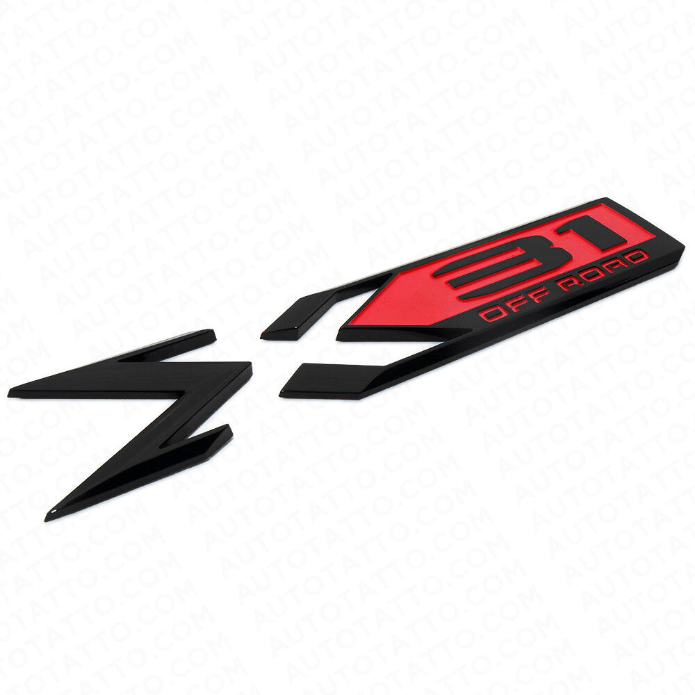 GMC Sierra X31 Off Road Truck Bed Decal Badge Logo Emblem Nameplate Black & Red