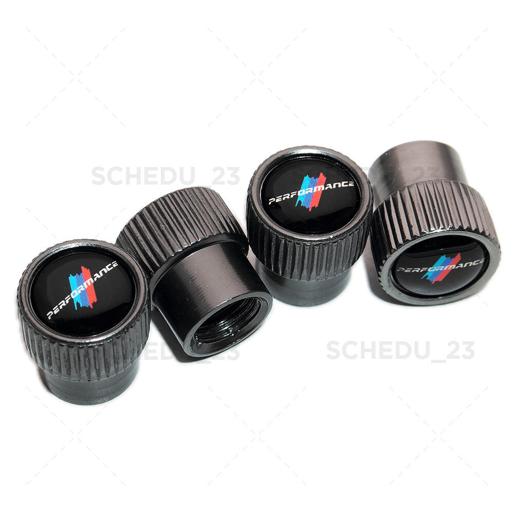 BMW Performance Roundel Car Wheels Tire Air Valve Cap Stem Dust Cover Sport ///M
