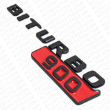 2x Mercedes BRABUS BITURBO 900 Fender Nameplate Badge Marker Emblem Matte Black