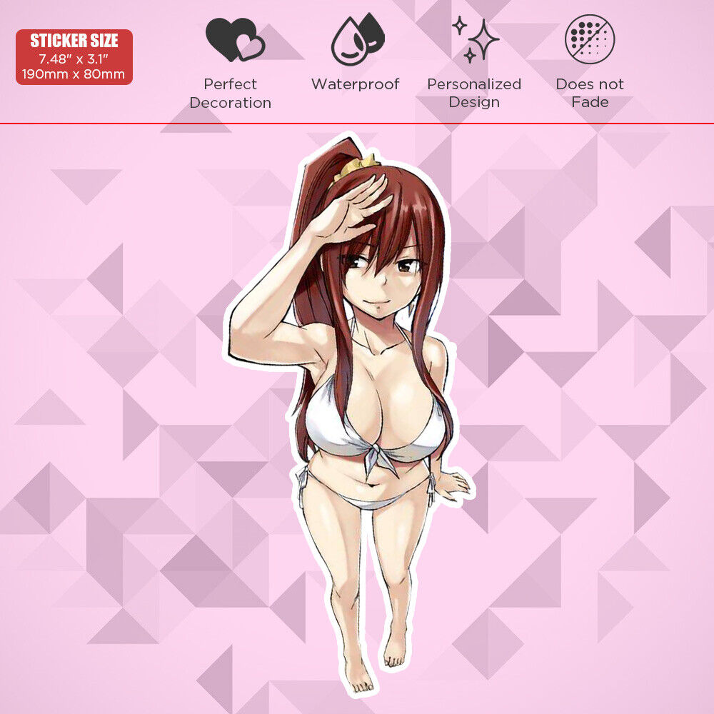 Anime Cartoon Sexy Lady Bikini Body Sticker Decal Home Car Door Window Decorate