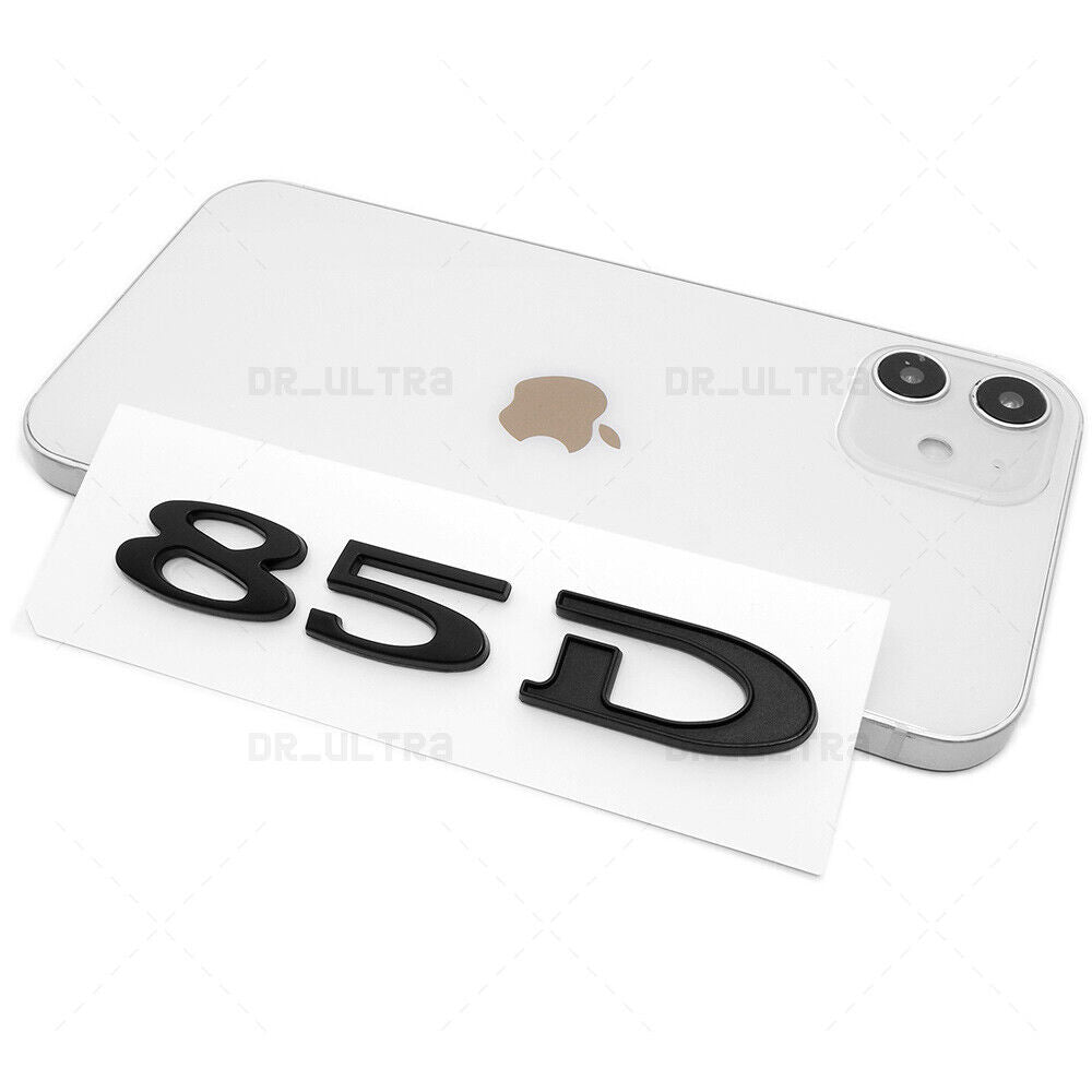 Tesla Rear Liftgate Lid Model 85D Nameplate Logo Badge Emblem Sport Matte Black